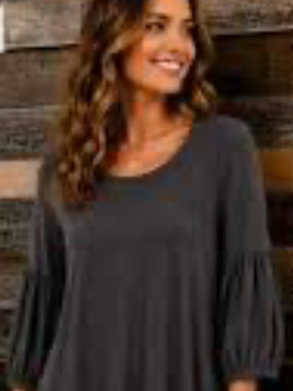Bryn Walker Lagenlook Linen Tunic in Black